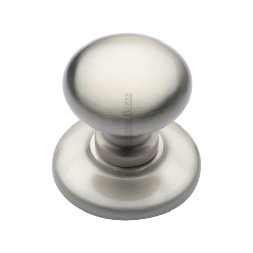 ROUND CENTRE DOOR KNOB WIDE ROSE